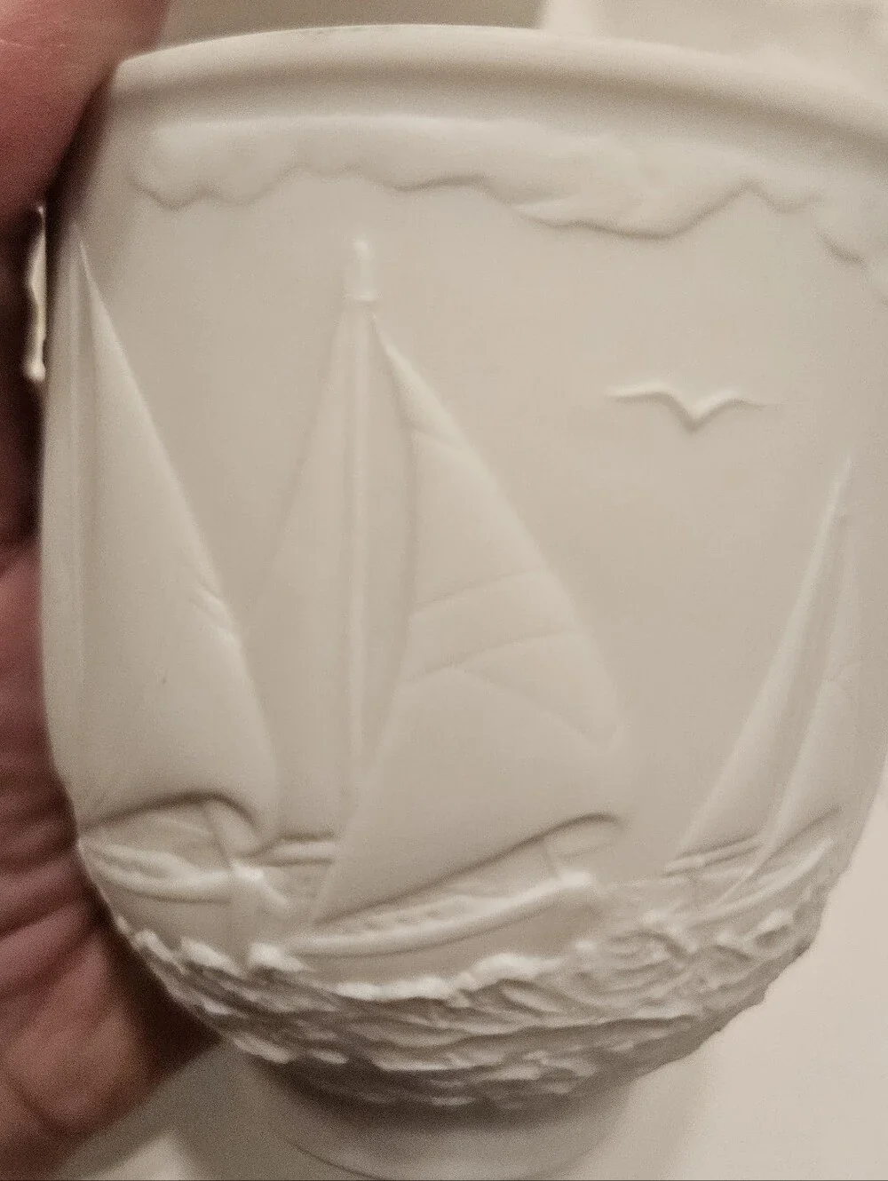 Pair Lladro Collectors Society SAILING THE SEAS CUPS CANDLE HOLDER VOTIVE WHITE